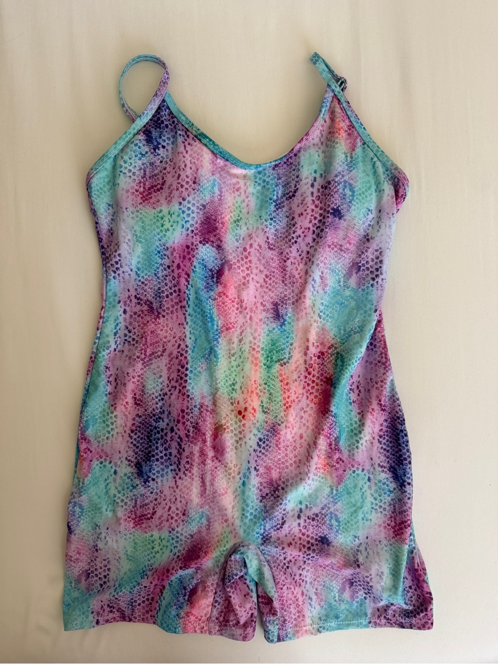 SHEIN Tie-Dye multicolor Snake Print Romper size L